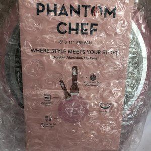 NIB Phantom Chef 8” and 11" Frying Pan Set - Pink